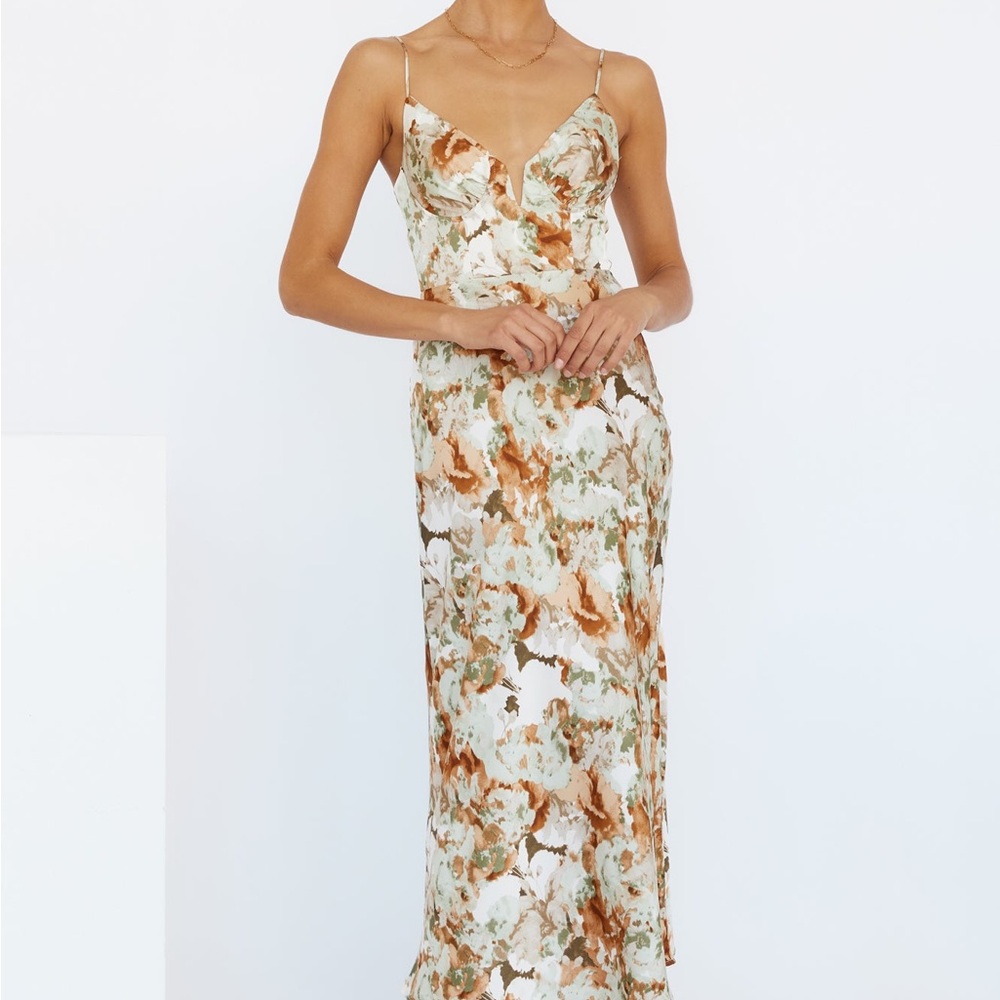 hello molly sage dress floral